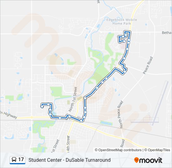 17 Bus Line Map