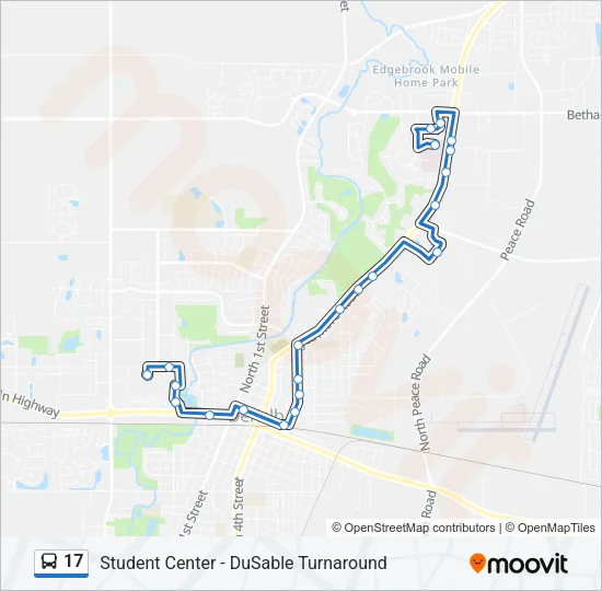 17 Bus Line Map