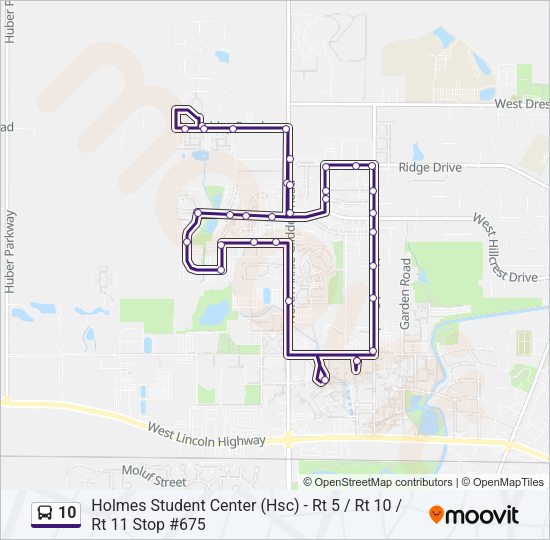 10 Bus Line Map