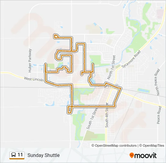 11 Bus Line Map