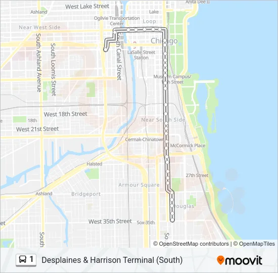 1 Bus Line Map