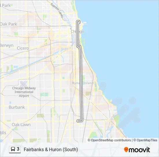 3 Bus Line Map
