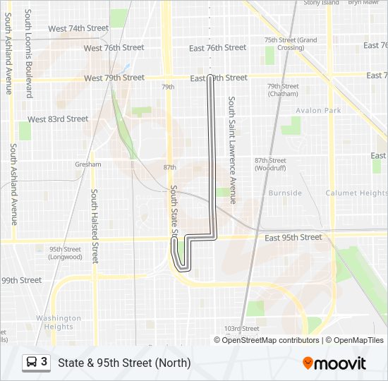 3 Bus Line Map