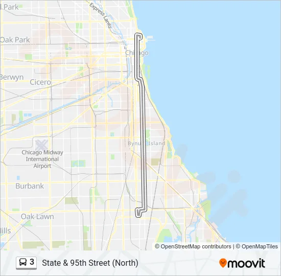 3 Bus Line Map