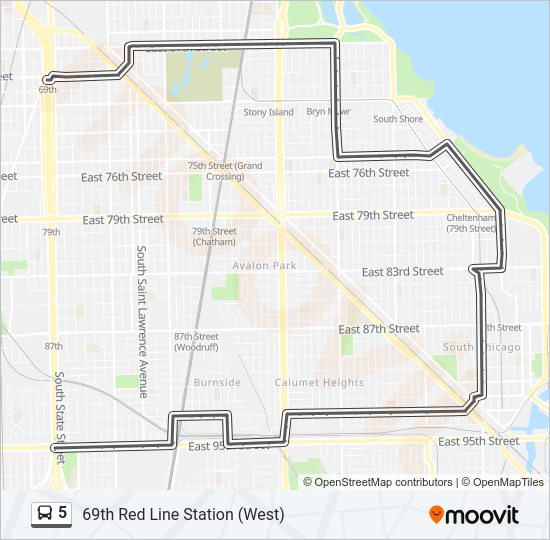 5 bus Line Map