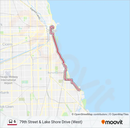 6 Bus Line Map