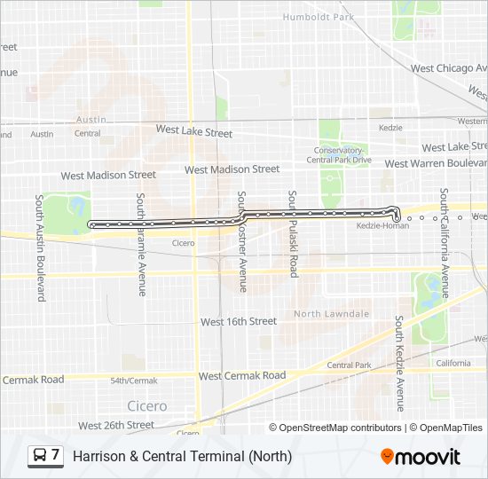 7 bus Line Map