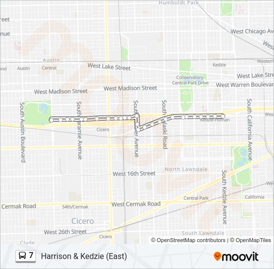 7 Bus Line Map