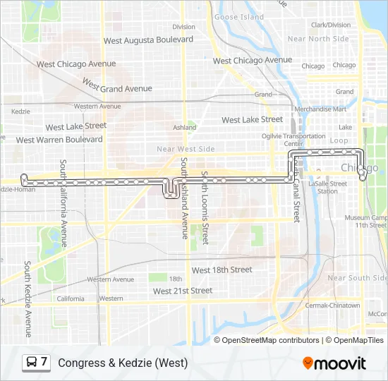 7 Bus Line Map