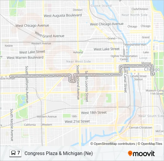 7 Bus Line Map