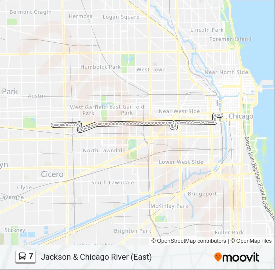 7 Bus Line Map