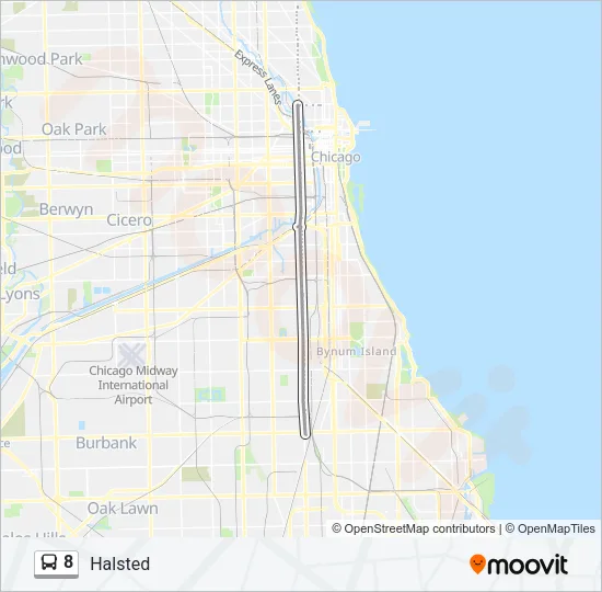 8 Bus Line Map