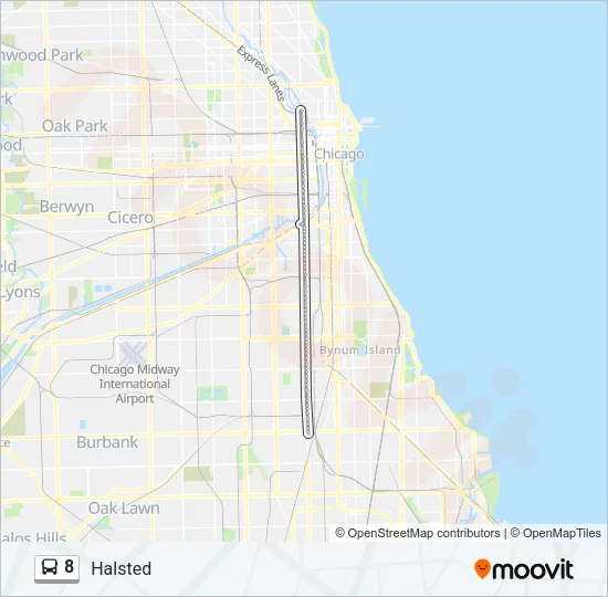 8 Bus Line Map