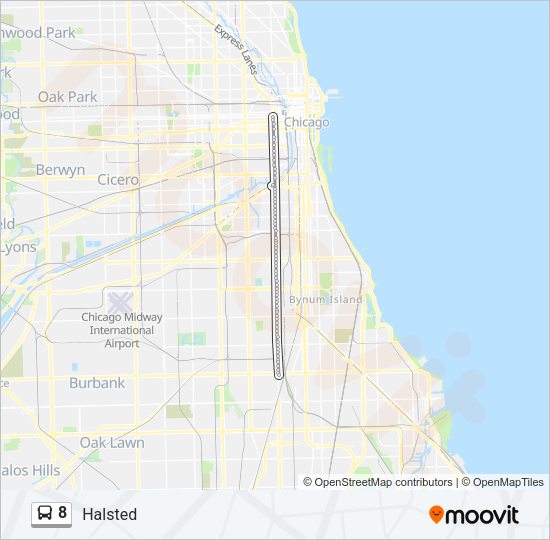 8 Bus Line Map