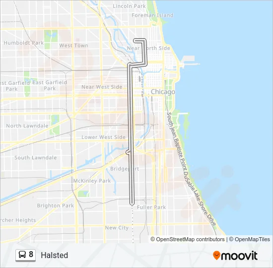 8 Bus Line Map