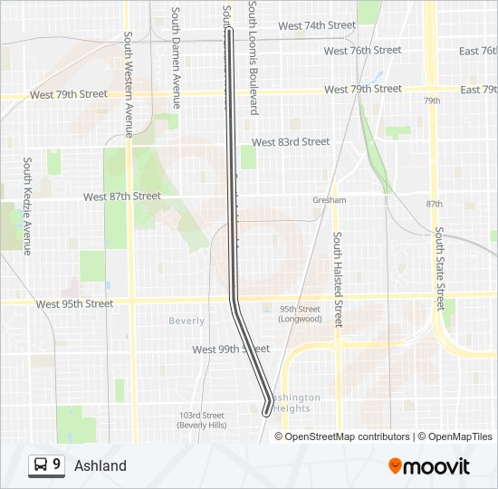 9 bus Line Map