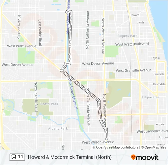 11 Bus Line Map