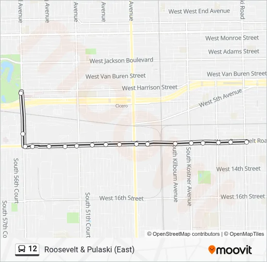 12 Bus Line Map