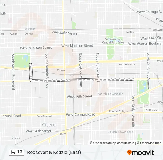 12 Bus Line Map