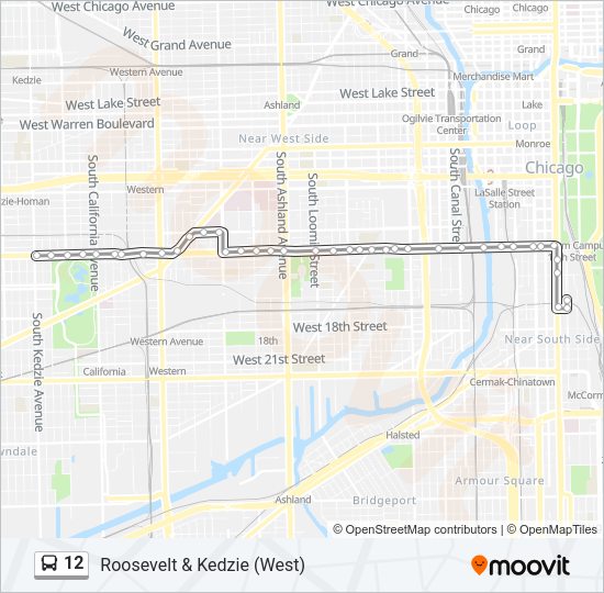 12 Bus Line Map