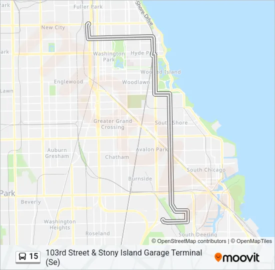 15 Bus Line Map