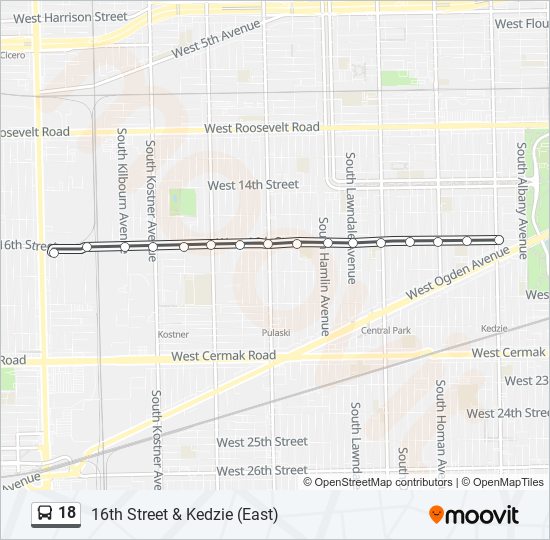 Mapa de 18 de autobús