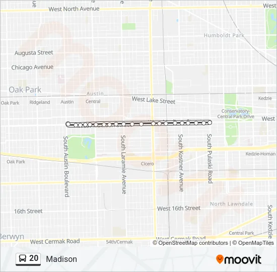 20 Bus Line Map
