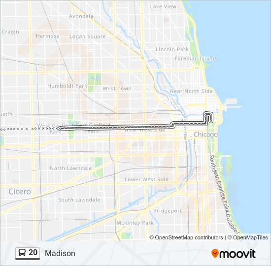 20 bus Line Map