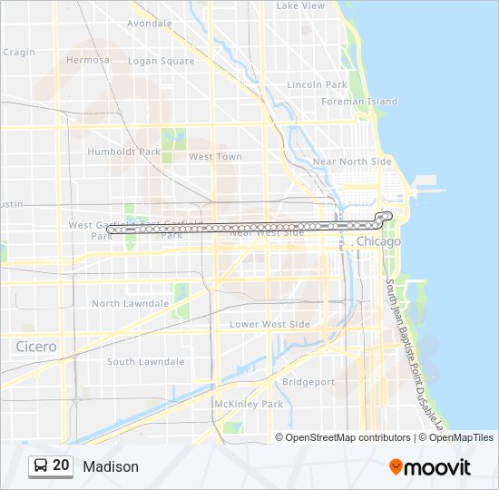 20 Bus Line Map