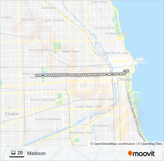 20 Bus Line Map