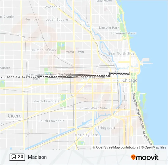 20 Bus Line Map