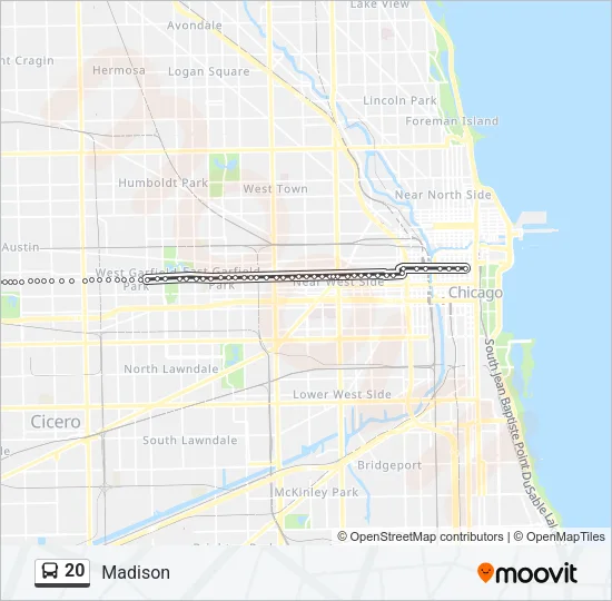 20 Bus Line Map
