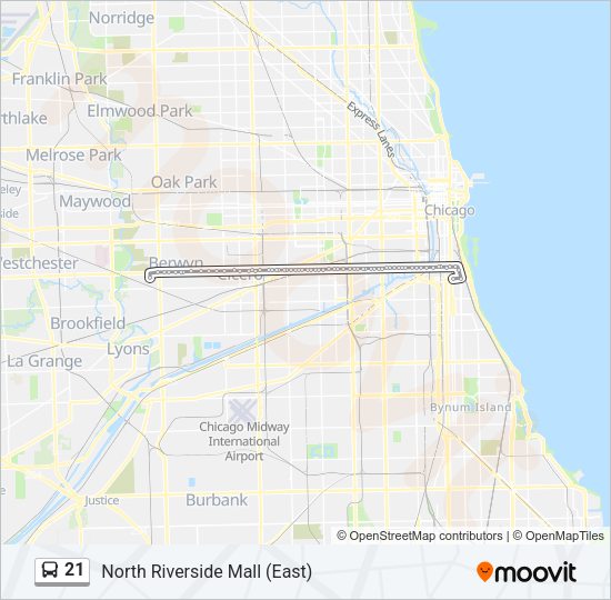 21 Bus Line Map