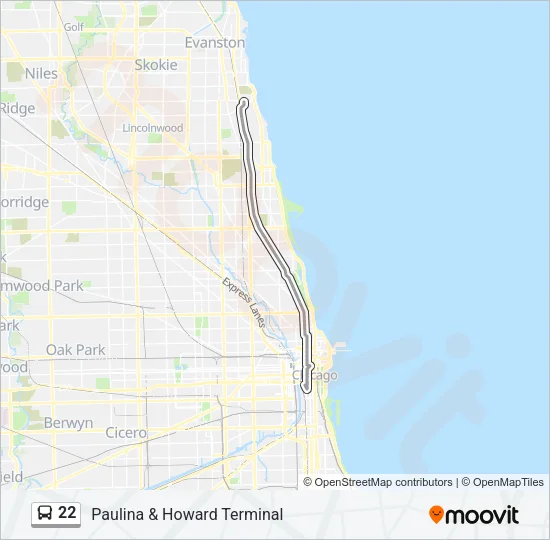 22 Bus Line Map