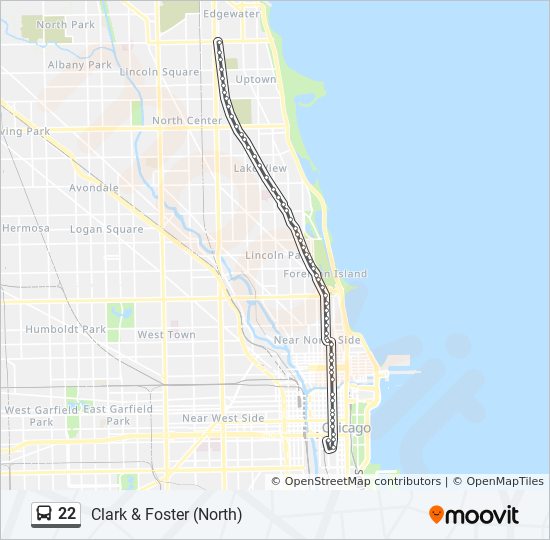 22 bus Line Map