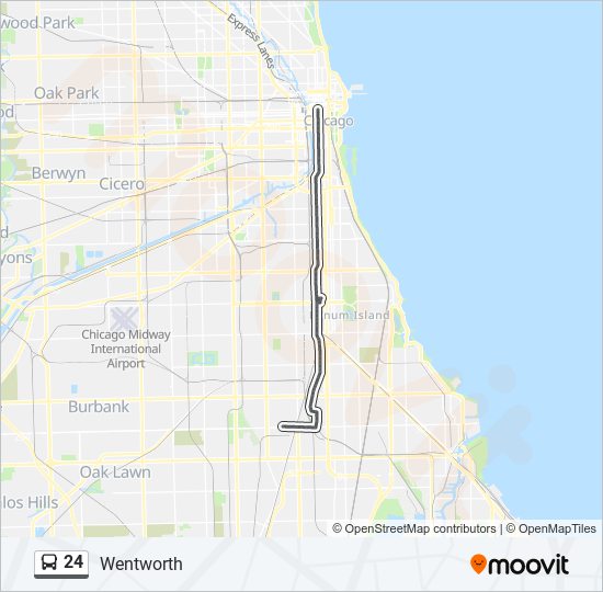 24 bus Line Map