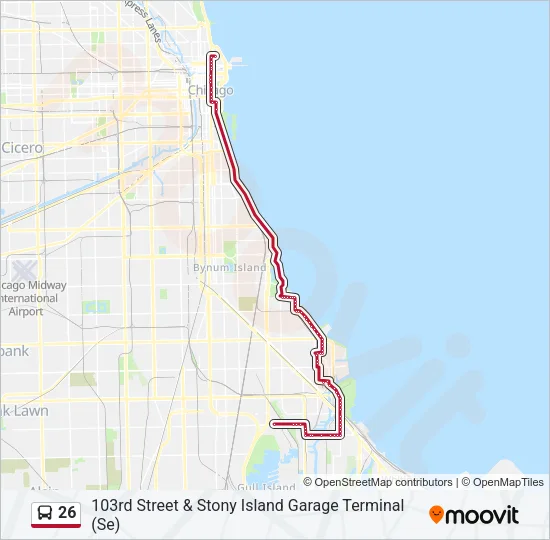26 Bus Line Map