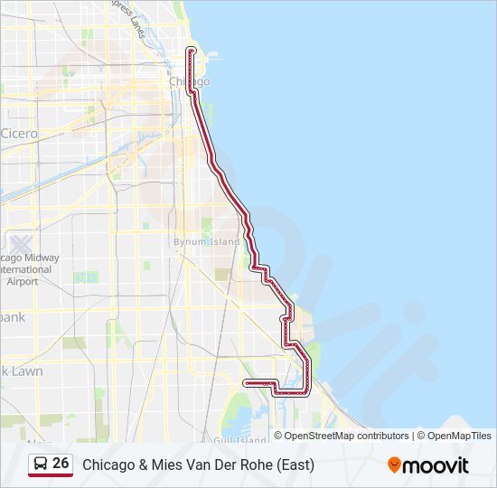 26 bus Line Map