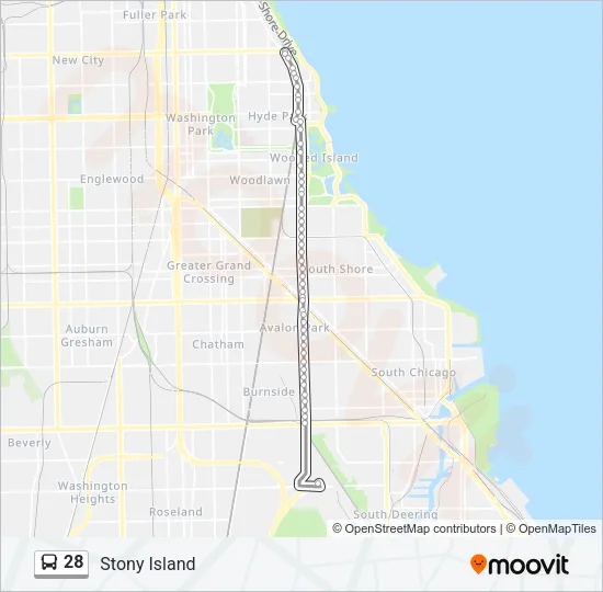 28 Bus Line Map