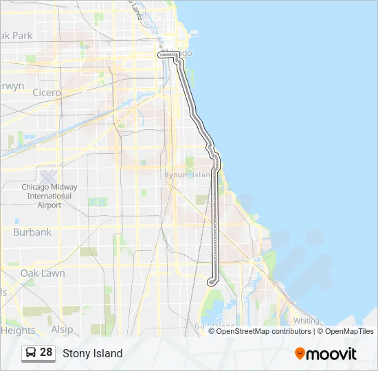 28 Bus Line Map