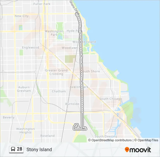 28 Bus Line Map