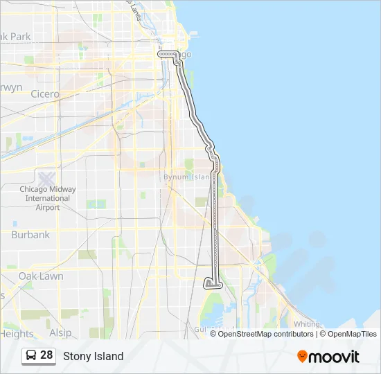 28 Bus Line Map