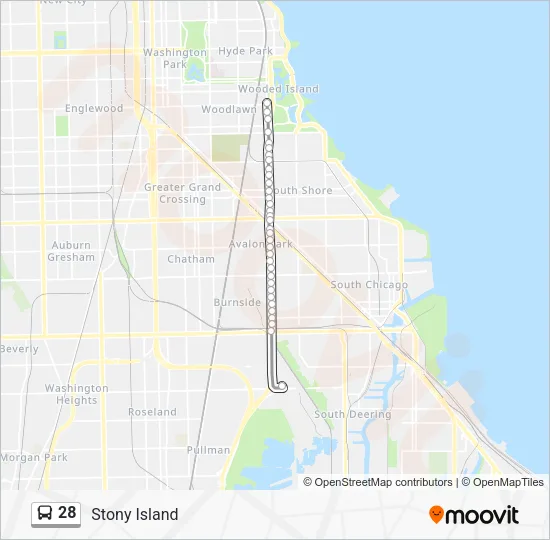 28 Bus Line Map