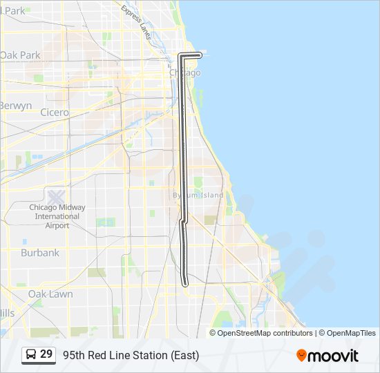 29 bus Line Map