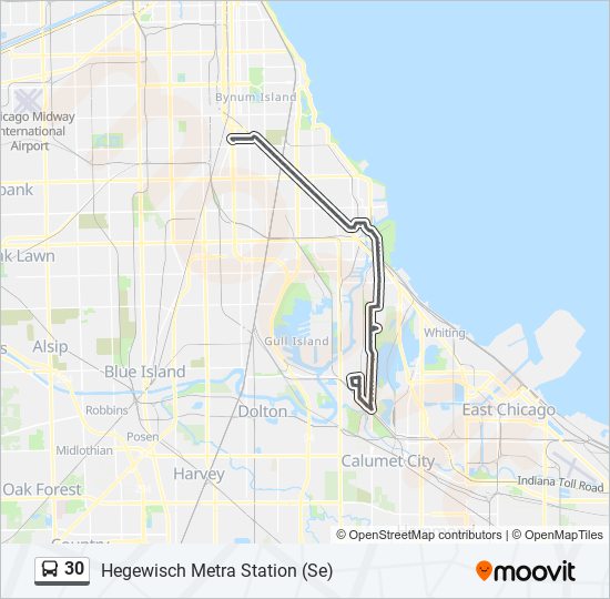 Mapa de 30 de autobús