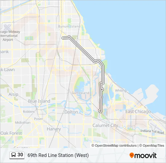 30 Bus Line Map