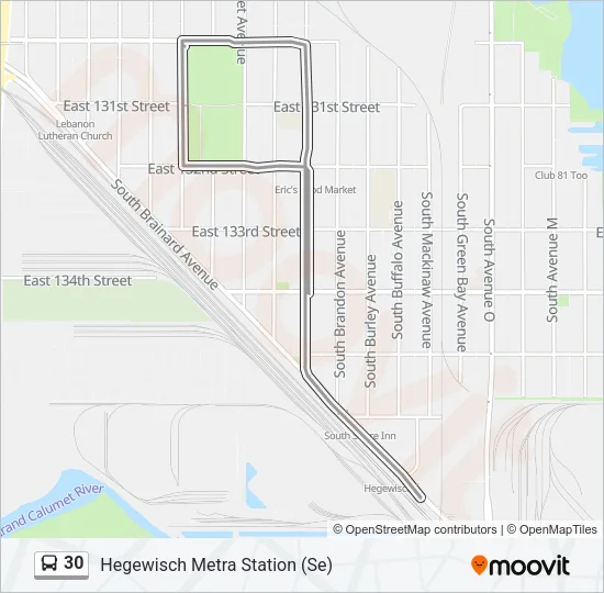 30 Bus Line Map