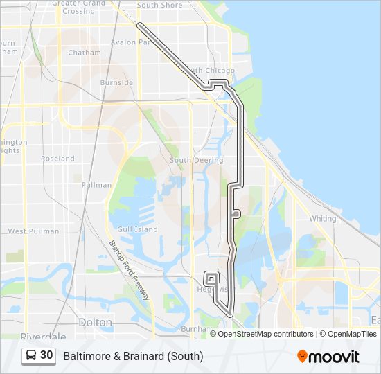 30 Bus Line Map