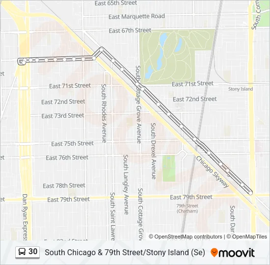 30 Bus Line Map