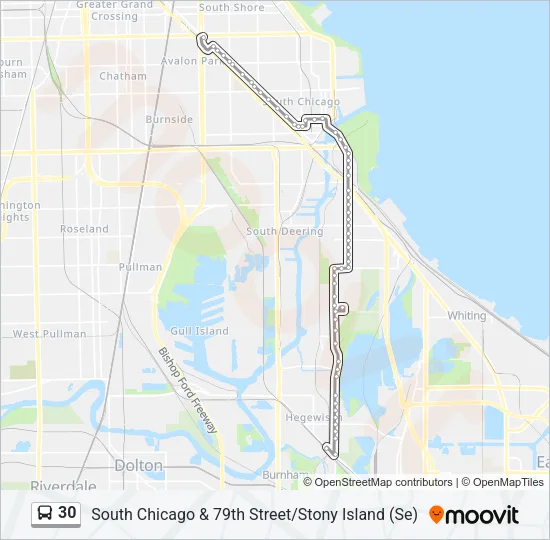 30 Bus Line Map